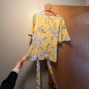 Yellow Floral Blouse